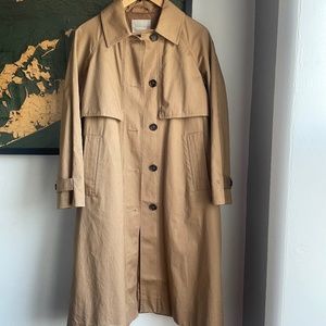 Everlane Long Mac Coat in Toasted Coconut